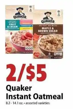 Festival Foods Quaker Instant Oatmeal offer