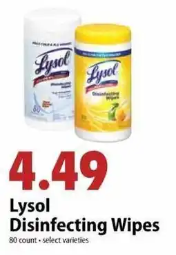 Festival Foods Lysol Disinfecting Wipes offer