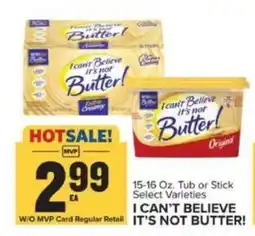 Food Lion I Can't Believe It's Not Butter! offer
