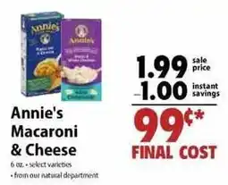 Festival Foods Annie's Macaroni & Cheese offer