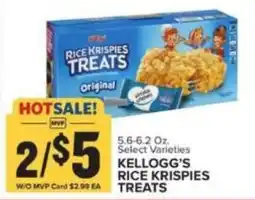 Food Lion Kellogg's Rice Krispies Treats offer