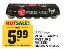 Food Lion Vital Farms pasture raised brown eggs offer