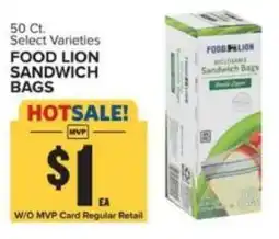 Food Lion Food Lion sandwich bags offer