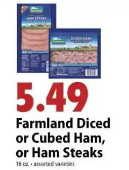 Festival Foods Farmland Diced or Cubed Ham, or Ham Steaks offer