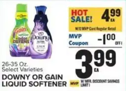 Food Lion Downy or Gain liquid softener offer