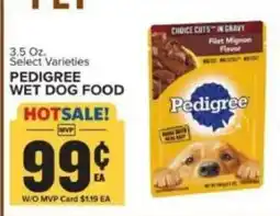 Food Lion Pedigree wet dog food offer