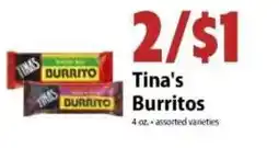 Festival Foods Tina's Burritos offer