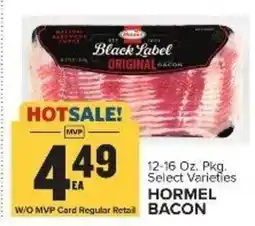 Food Lion Hormel black label original bacon offer