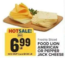 Food Lion Food Lion American or Pepper Jack Cheese offer