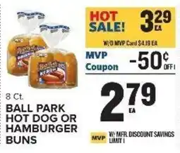 Food Lion Ball Park hot dog or hamburger buns offer