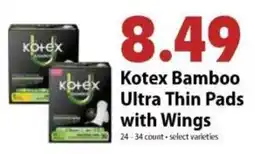 Festival Foods Kotex Bamboo Ultra Thin Pads with Wings offer