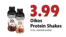 Festival Foods Oikos Protein Shakes offer