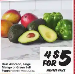 Safeway Hass Avocado, Large Mango or Green Bell Pepper offer