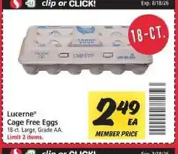 Safeway Lucerne Cage Free Eggs offer