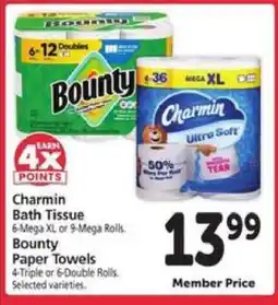 Safeway Charmin Bath Tissue, Bounty Paper Towels offer