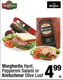 Super King Markets Margherita Hard, Pepperoni Salami or Kretschmar Olive Loaf offer