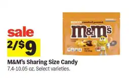 Meijer M&M's Sharing Size Candy offer