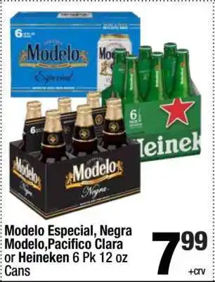 Super King Markets Modelo Especial, Negra Modelo, Pacifico Clara or Heineken offer