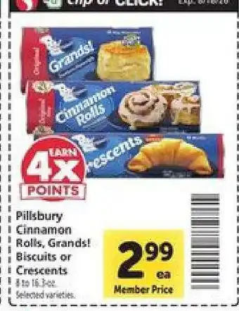 Pillsbury Cinnamon Rolls, Grands! Biscuits or Crescents