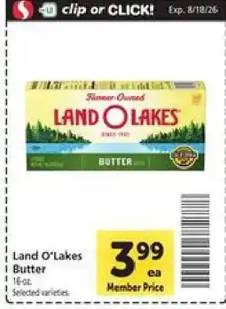Safeway Land O Lakes Butter offer