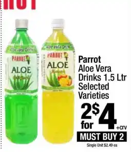 Super King Markets Parrot Aloe Vera Drinks 1.5 Ltr offer
