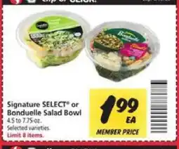 Safeway Signature SELECT or Bonduelle Salad Bowl offer