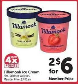 Safeway Tillamook Ice Cream offer