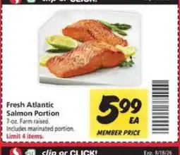 Safeway Fresh Atlantic Salmon Portion offer