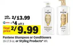 Meijer Pantene Shampoos or Conditioners offer