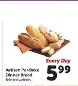 Safeway Artisan Par-Bake Dinner Bread offer