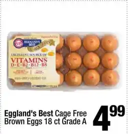 Super King Markets Eggland's Best Cage Free Brown Eggs 18 ct Grade A offer