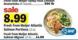 Meijer Fresh from Meijer Atlantic Salmon Portions offer