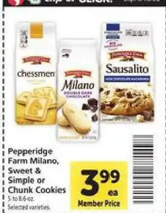 Safeway Pepperidge Farm Cookies offer