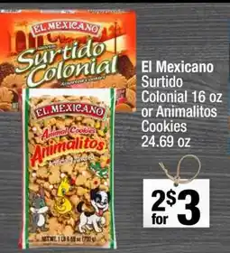 Super King Markets El Mexicano Surtido Colonial 16 oz or Animalitos Cookies 24.69 oz offer