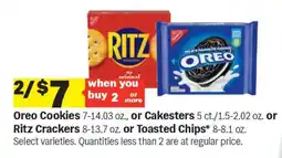 Meijer Oreo Cookies or Cakesters or Ritz Crackers or Toasted Chips offer