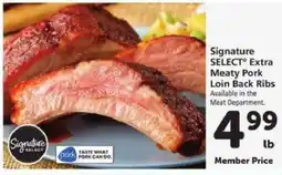 Safeway Signature SELECT Extra Meaty Pork Loin Back Ribs offer