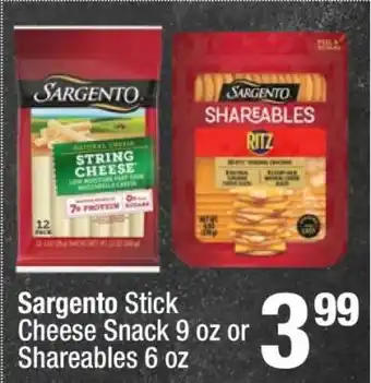 Super King Markets Sargento Stick Cheese Snack 9 oz or Shareables 6 oz offer