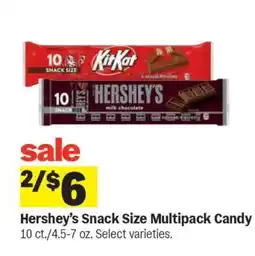 Meijer Hershey's Snack Size Multipack Candy offer