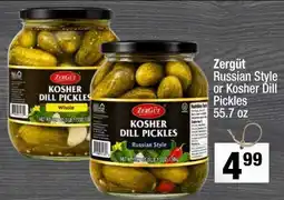 Super King Markets Zergüt Russian Style or Kosher Dill Pickles offer