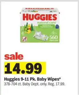 Meijer Huggies 9-11 Pk. Baby Wipes offer
