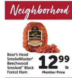 Safeway Boar's Head SmokeMaster Beechwood Smoked Black Forest Ham offer
