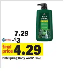 Meijer Irish Spring Body Wash offer