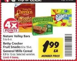 Safeway Nature Valley Bars, Betty Crocker Fruit Snacks, General Mills Cereal offer
