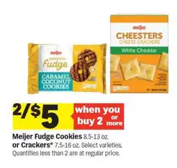 Meijer Meijer Fudge Cookies or Crackers offer