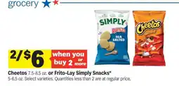 Meijer Cheetos or Frito-Lay Simply Snacks offer