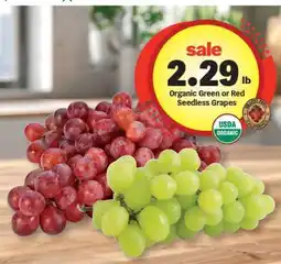 Meijer Organic Green or Red Seedless Grapes offer