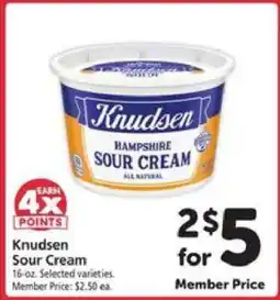 Safeway Knudsen Sour Cream offer