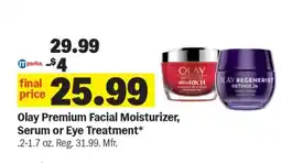 Meijer Olay Premium Facial Moisturizer, Serum or Eye Treatment offer