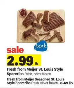Meijer Fresh from Meijer St. Louis Style Spareribs offer