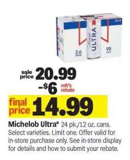 Meijer Michelob Ultra offer